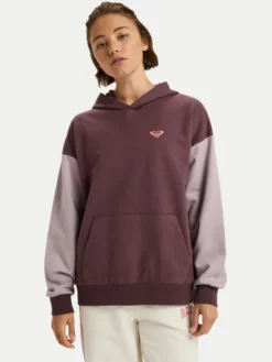 Roxy Bluza Essential Energy ERJFT05009 Bordowy Regular Fit