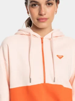 Roxy Bluza Ess Nrj Cbk Hoo Otlr ERJFT04673 Pomarańczowy Regular Fit