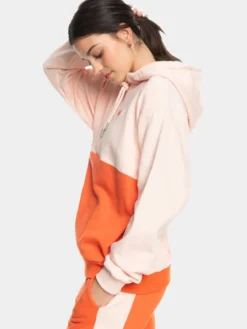 Roxy Bluza Ess Nrj Cbk Hoo Otlr ERJFT04673 Pomarańczowy Regular Fit