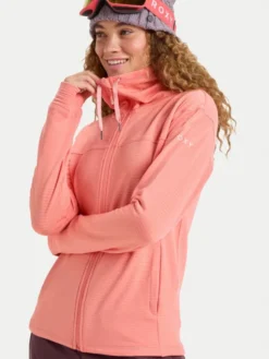 Roxy Bluza techniczna Vertere Full Zip ERJFT04974 Pomarańczowy Regular Fit