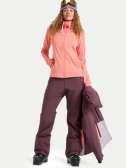 Roxy Bluza techniczna Vertere Full Zip ERJFT04974 Pomarańczowy Regular Fit
