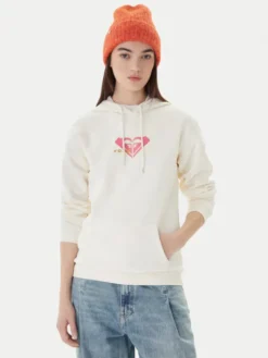 Roxy Bluza Vl Surf Stoked Hoodie Brushed ERJFT05028 Beżowy Regular Fit