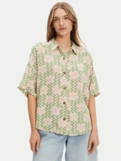 Roxy Koszula Beach Nostalgia ERJWT03665 Zielony Regular Fit