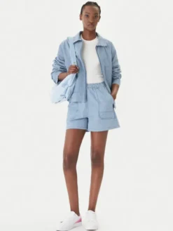 Roxy Kurtka jeansowa Beachfront Bliss ERJJK03702 Błękitny Regular Fit