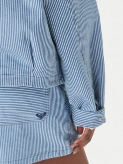 Roxy Kurtka jeansowa Beachfront Bliss ERJJK03702 Błękitny Regular Fit