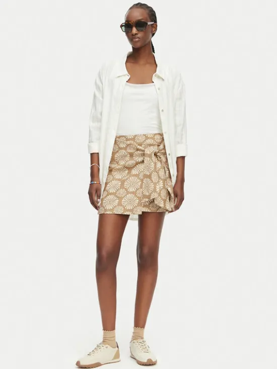 Roxy Spódnica mini Summer Cocktail ERJWK03176 Beżowy Regular Fit