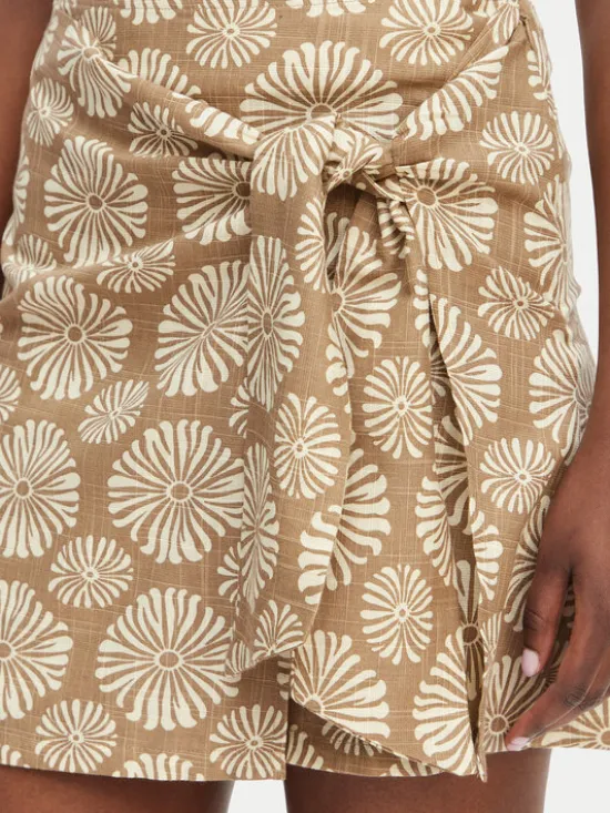Roxy Spódnica mini Summer Cocktail ERJWK03176 Beżowy Regular Fit