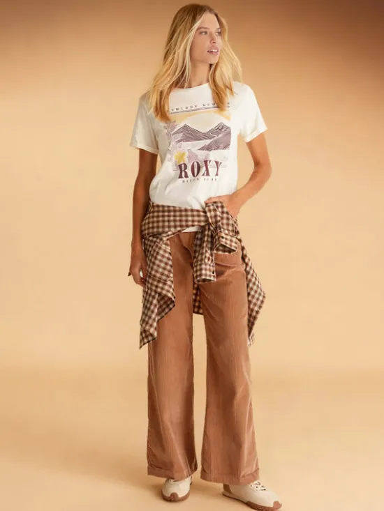Roxy Spodnie materiałowe ERJNP03678 Brązowy Regular Fit