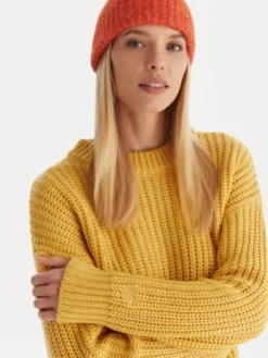 Roxy Sweter Coming Home ERJSW03666 Żółty Regular Fit