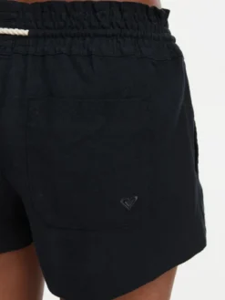 Roxy Szorty materiałowe Oceanside ARJNS03007 Czarny Regular Fit
