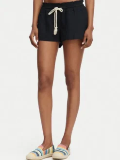 Roxy Szorty materiałowe Oceanside ARJNS03007 Czarny Regular Fit