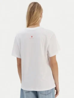 Roxy T-Shirt ERJZT05899 Biały Regular Fit