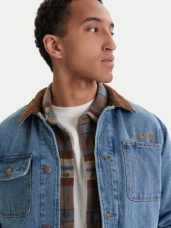 RVCA Kurtka jeansowa Post Dayshift 23A213506 Niebieski Regular Fit