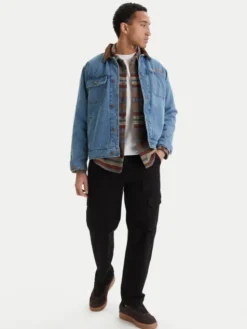 RVCA Kurtka jeansowa Post Dayshift 23A213506 Niebieski Regular Fit