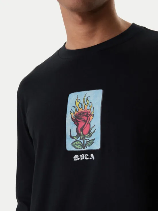 RVCA Longsleeve Dayshift EVYZT00306 Czarny Regular Fit
