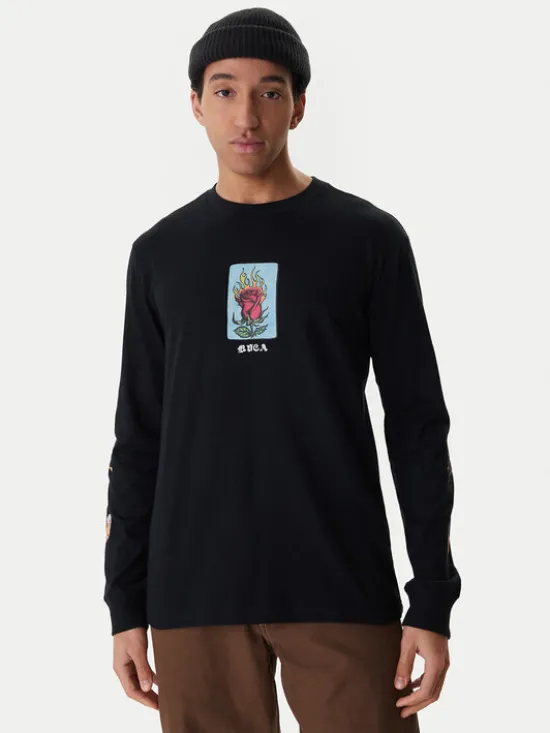RVCA Longsleeve Dayshift EVYZT00306 Czarny Regular Fit