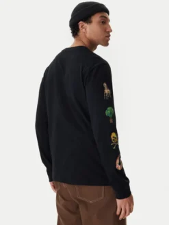 RVCA Longsleeve Dayshift EVYZT00306 Czarny Regular Fit
