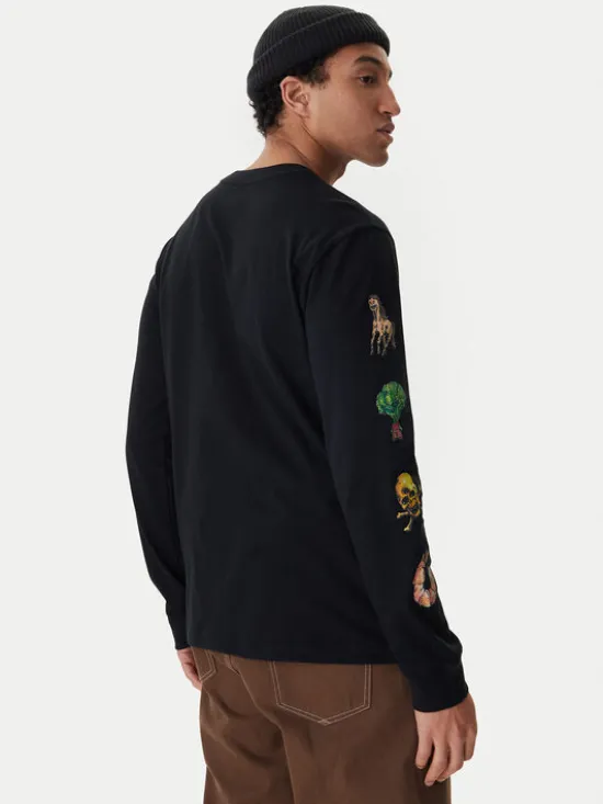 RVCA Longsleeve Dayshift EVYZT00306 Czarny Regular Fit