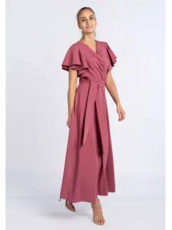 Salme Sukienka elegancka Michaela Różowy Regular Fit