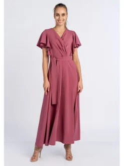 Salme Sukienka elegancka Michaela Różowy Regular Fit