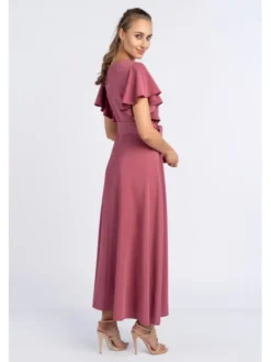 Salme Sukienka elegancka Michaela Różowy Regular Fit