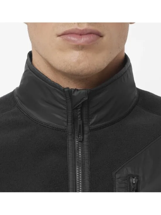 Salomon Bluza CHROMA FLEECE FZ Czarny Regular Fit