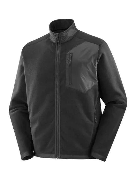 Salomon Bluza CHROMA FLEECE FZ Czarny Regular Fit