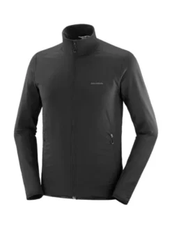 Salomon Bluza techniczna ESSENTIAL LIGHTWARM HYBRID Czarny Active Fit