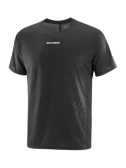 Salomon Koszulka techniczna SENSE AERO GRAPHIC Czarny Slim Fit