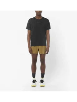Salomon Koszulka techniczna SENSE AERO GRAPHIC Czarny Slim Fit