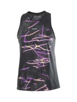 Salomon Koszulka techniczna SHAKEout CORE GRAPHIC TANK GFX Czarny Regular Fit