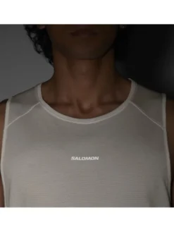 Salomon Koszulka techniczna SHAKEout CORE TANK M Beżowy Regular Fit
