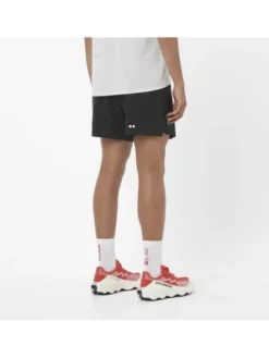 Salomon Szorty sportowe SENSE AERO STOW 5" Czarny Slim Fit