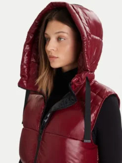 Save The Duck Bezrękawnik D80302W LOVE21 Bordowy Regular Fit