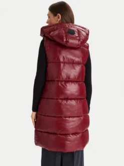 Save The Duck Bezrękawnik D80302W LOVE21 Bordowy Regular Fit