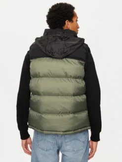 Schott NYC Kamizelka UTAHV Zielony Regular Fit
