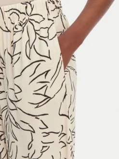 Seafolly Spodnie materiałowe Hothouse Flowers 55631-PA Beżowy Wide Leg