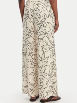 Seafolly Spodnie materiałowe Hothouse Flowers 55631-PA Beżowy Wide Leg