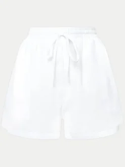 Seafolly Szorty materiałowe Crinkle 55429-SH Biały Regular Fit