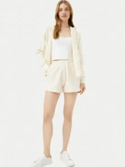 Silvian Heach Szorty sportowe Steffi GPP25115SH Écru Regular Fit
