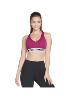 Skechers Biustonosz sportowy Skechers Go Walk Jacquard Bra Fioletowy