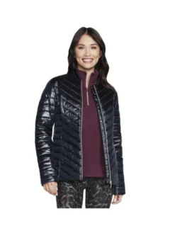 Skechers Kurtka przejściowa Skechers GO Shield Shine Jacket Czarny Regular Fit