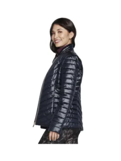 Skechers Kurtka przejściowa Skechers GO Shield Shine Jacket Czarny Regular Fit