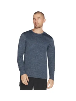 Skechers Longsleeve Skechers On the Road Long Sleeve Niebieski Regular Fit