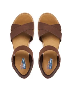 Skechers Sandały BOBS Desert Kiss - Golden Lily 114418/CHOC Brązowy