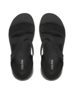 Skechers Sandały Go Walk Flex Sandal - Glimmer 141489/BBK Czarny