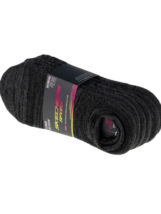 Skechers Skarpety krótkie Skechers 6pk Womens 1/2 Terry Socks Szary