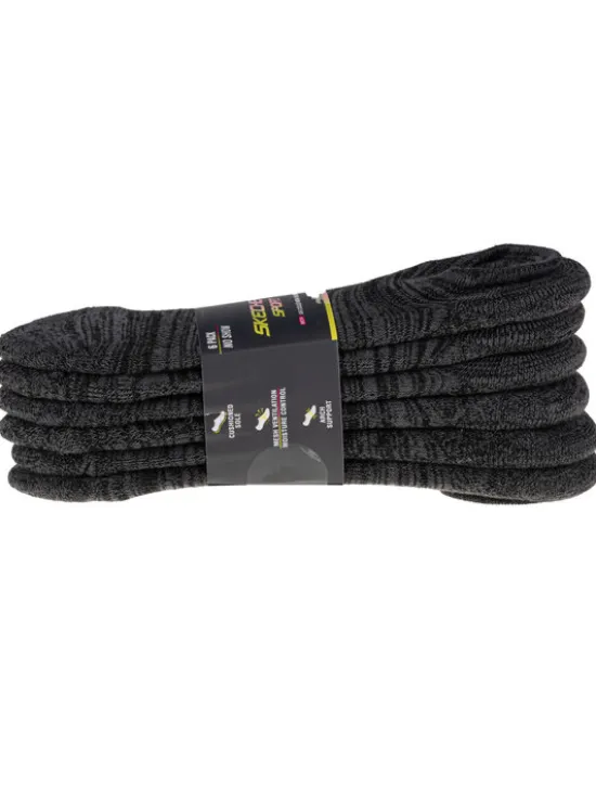 Skechers Skarpety krótkie Skechers 6pk Womens 1/2 Terry Socks Szary