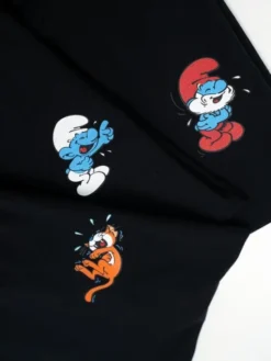 Smerfy Komplet t-shirtów Zestaw 3 T-Shirtów Męskich Czarnych Smerfy Funny M Czarny Regular Fit