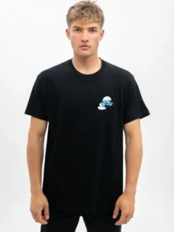 Smerfy Komplet t-shirtów Zestaw 3 T-Shirtów Męskich Czarnych Smerfy Funny M Czarny Regular Fit